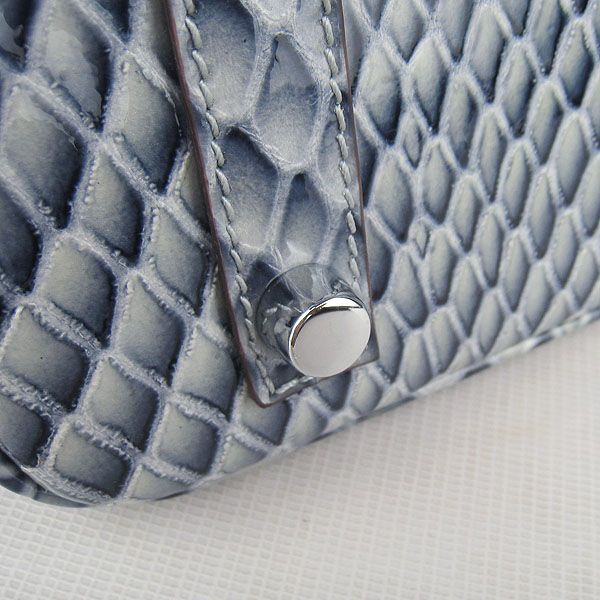 Replica Hermes Birkin 30CM Fish Veins Leather Bag Blue 6088 On Sale - Click Image to Close